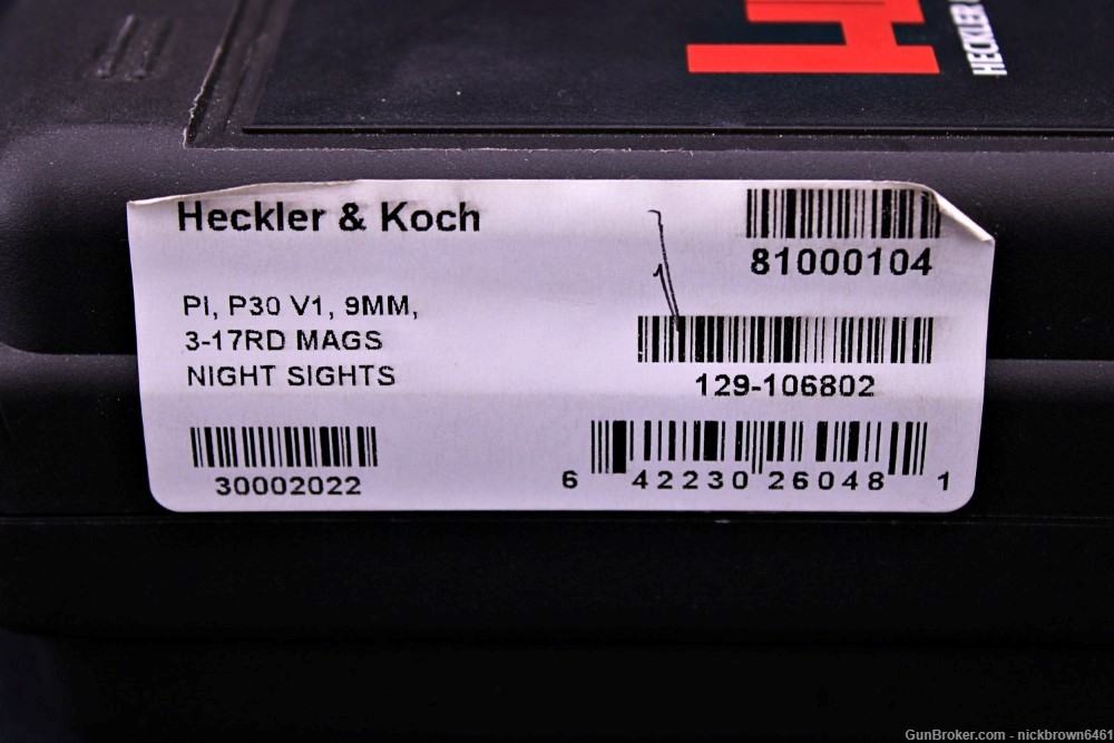 HK P30 V1 9MM 3.75" FACTORY BOX 3 MAGS LEM TRIGGER TRITIUM NIGHT SIGHTS H&K-img-22