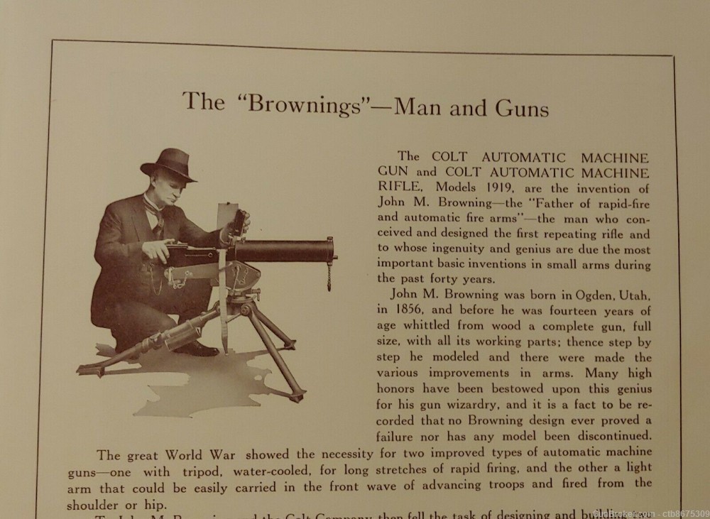 Original Colt 1919 Automatic Machine Gun Handbook-img-8