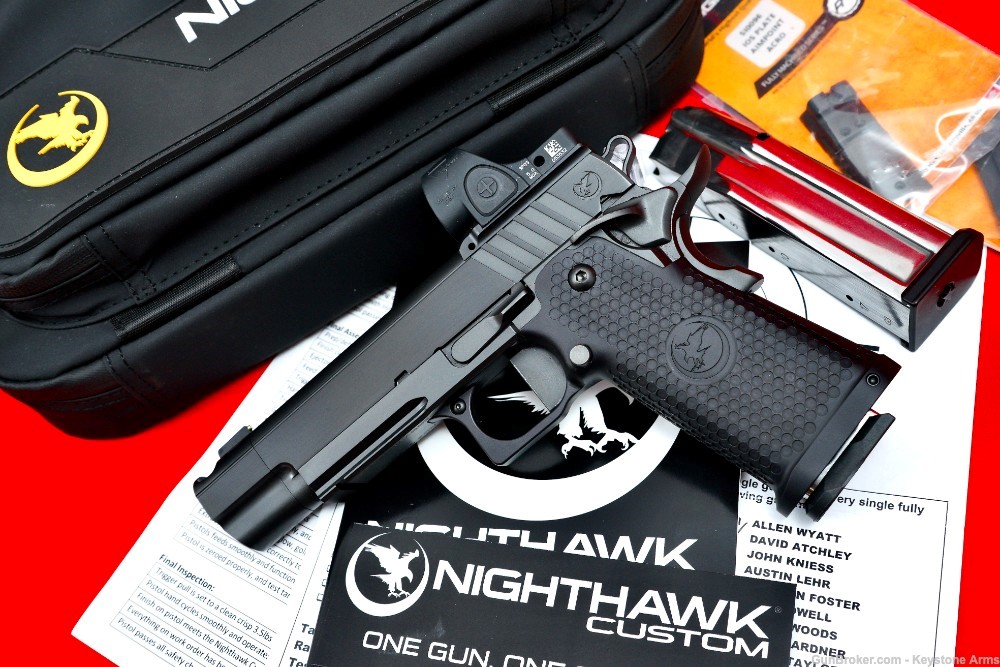 Awesome & Hard To Find Nighthawk Custom Firehawk 9MM Comp w/ Case 99%-img-0