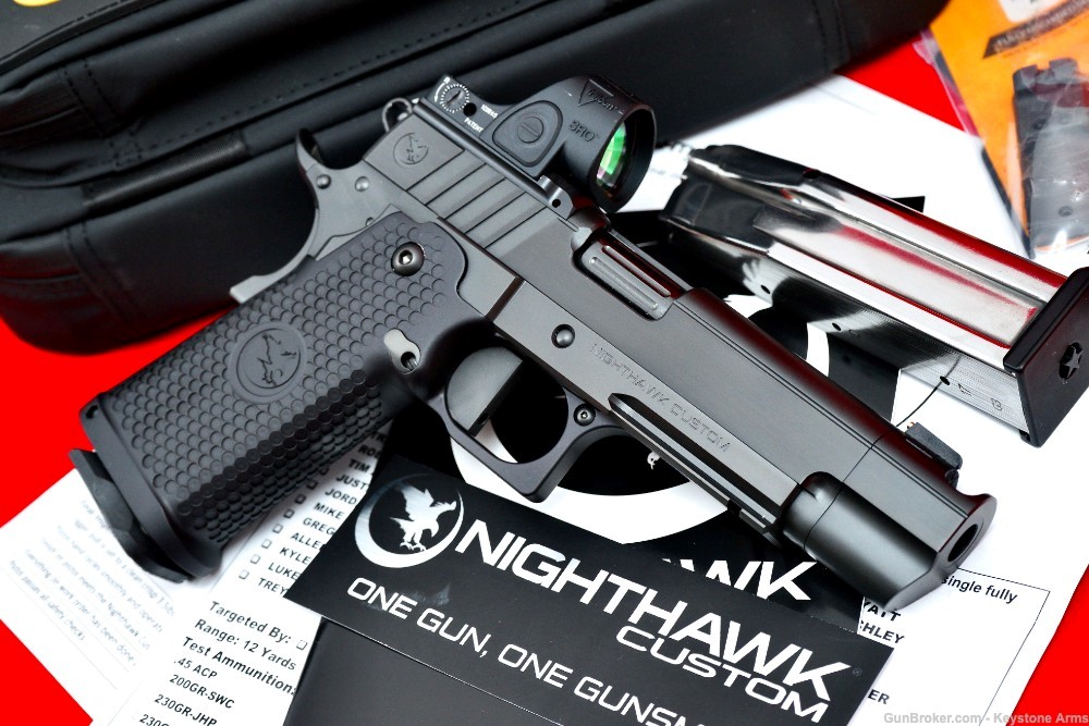 Awesome & Hard To Find Nighthawk Custom Firehawk 9MM Comp w/ Case 99%-img-5