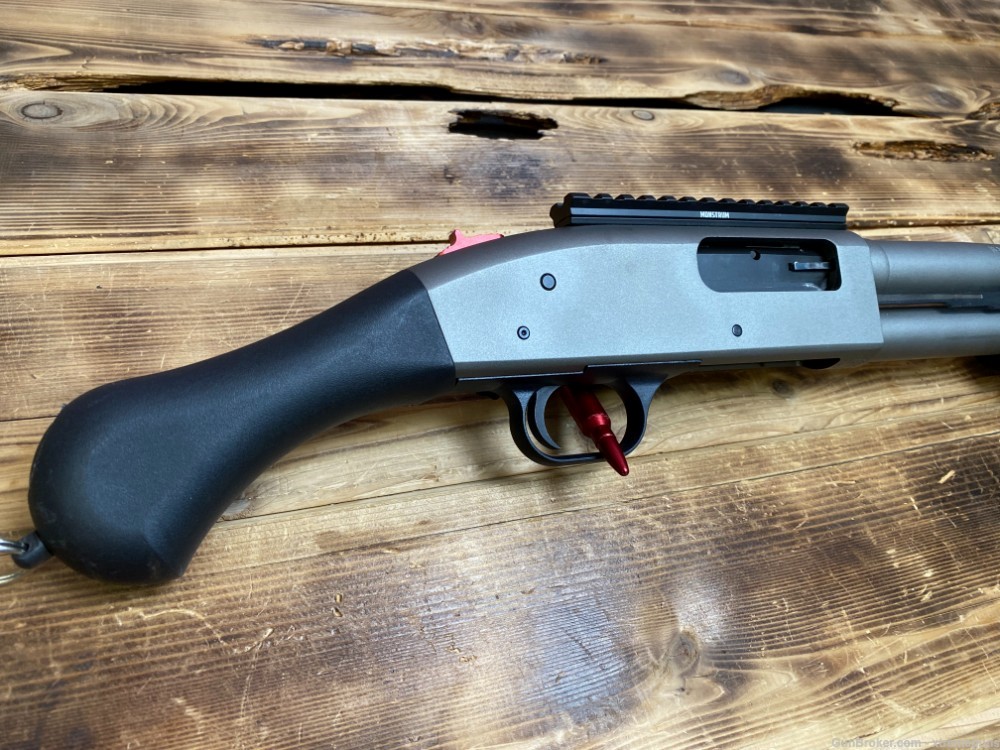 12 GA. Pistol-Grip Mossberg With 14" Barrel and Shell Holder-img-3