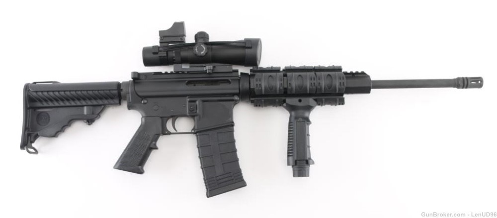 DPMS Pather A-15 in 5.56 with scope and red dot -img-3