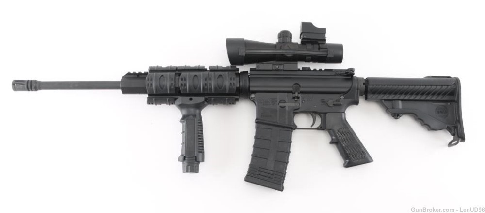 DPMS Pather A-15 in 5.56 with scope and red dot -img-4