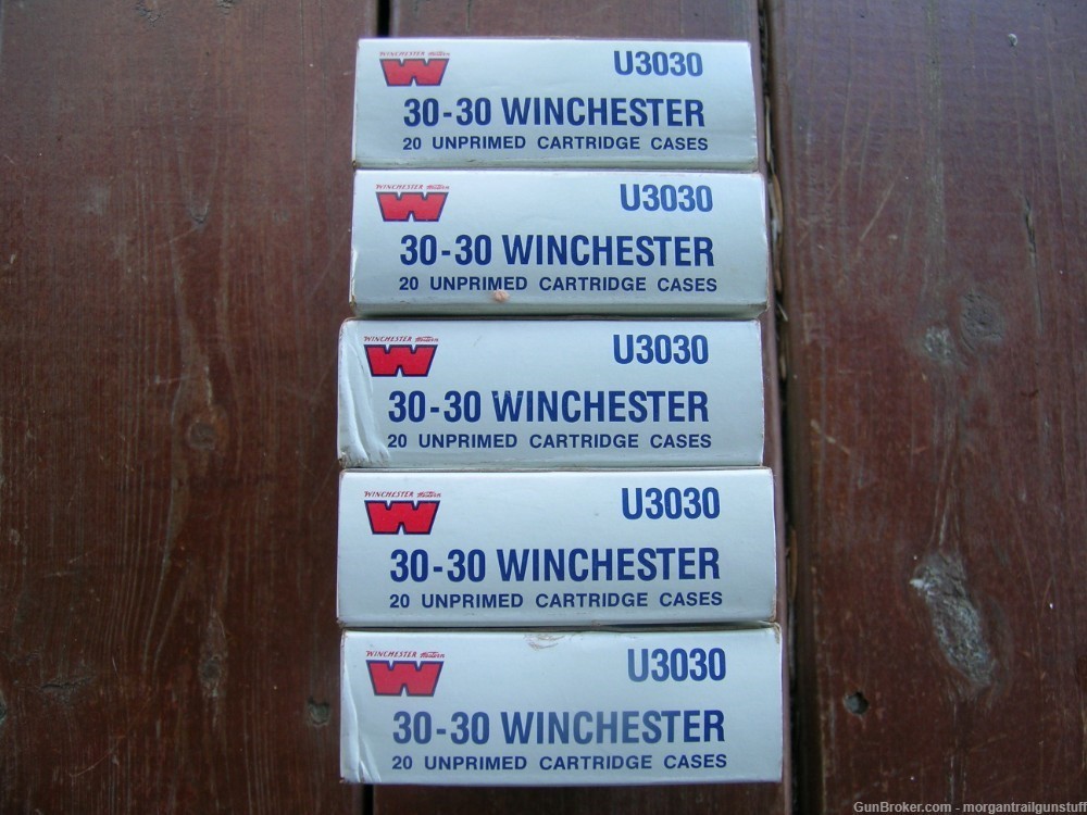 Winchester 30-30 Win New Unprimed Brass  5 Bxs-of 20/100 Pieces-img-2