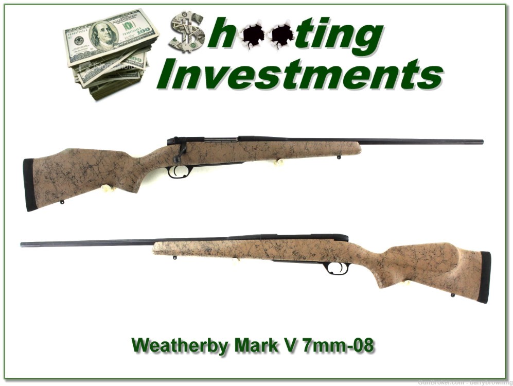Weatherby Mark V Ultra Lightweight 7mm-08 Exc Cond!-img-0