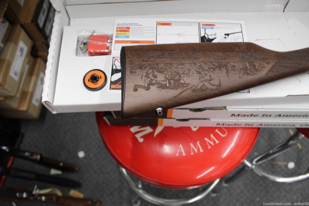 HERTIAGE CAMPSITE ENGRAVED 22 MAG RIFLE NO RESERVE-img-1