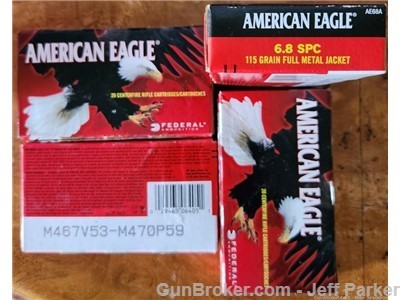 American Eagle 6.8 SPC 4 boxes of 20 - New in sealed boxes -img-1