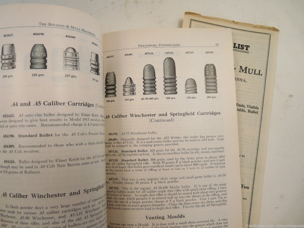 Belding Mull Reloading Hand Book & price list 1953 shooting vintage-img-0