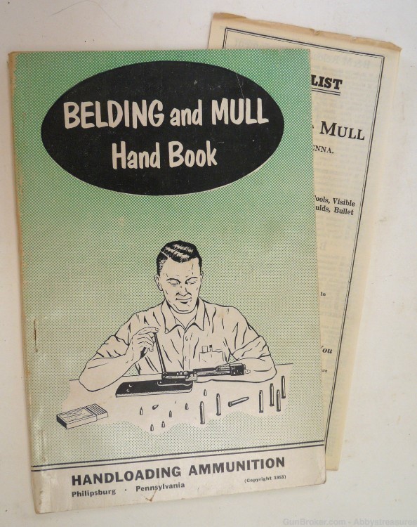 Belding Mull Reloading Hand Book & price list 1953 shooting vintage-img-1