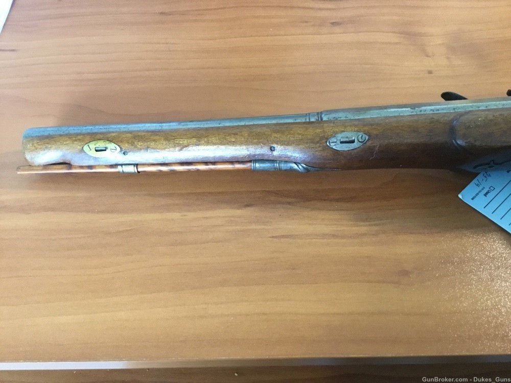 BARTRUM flintlock holster pistol- Approximately.62 cal. Antique 1800-img-5