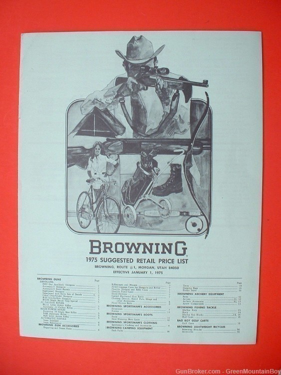 Scarce 1975 BROWNING Full-Line Catalog, Price List - XLNT !-img-1