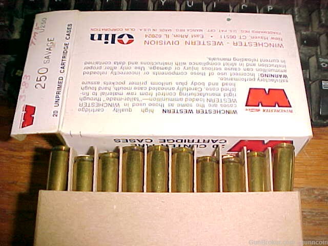 Reloading New Old Stock Brass W-W Super 250 Savage/250-3000 2 Boxes 40 Rds-img-1