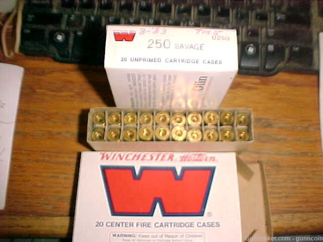 Reloading New Old Stock Brass W-W Super 250 Savage/250-3000 2 Boxes 40 Rds-img-2