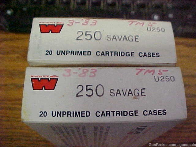Reloading New Old Stock Brass W-W Super 250 Savage/250-3000 2 Boxes 40 Rds-img-4