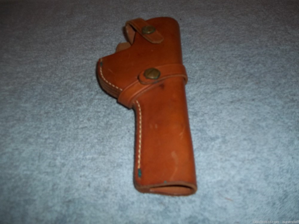 Vintage Brauer Bros. Right Hand OWB Holster German Luger Colt Woodsman-img-4