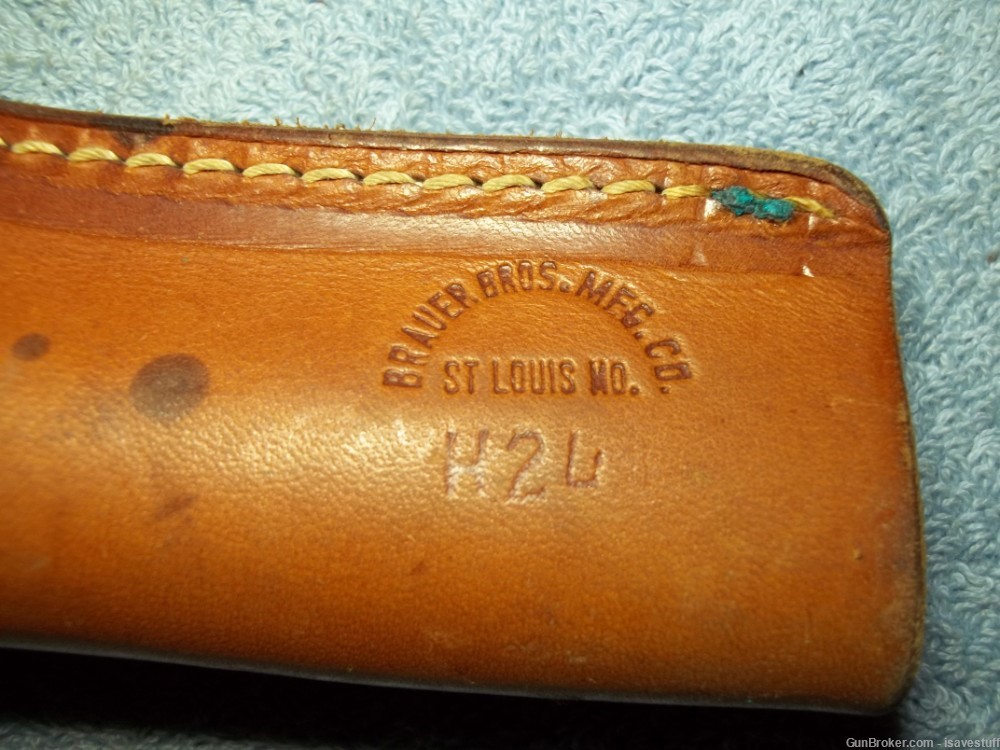 Vintage Brauer Bros. Right Hand OWB Holster German Luger Colt Woodsman-img-7