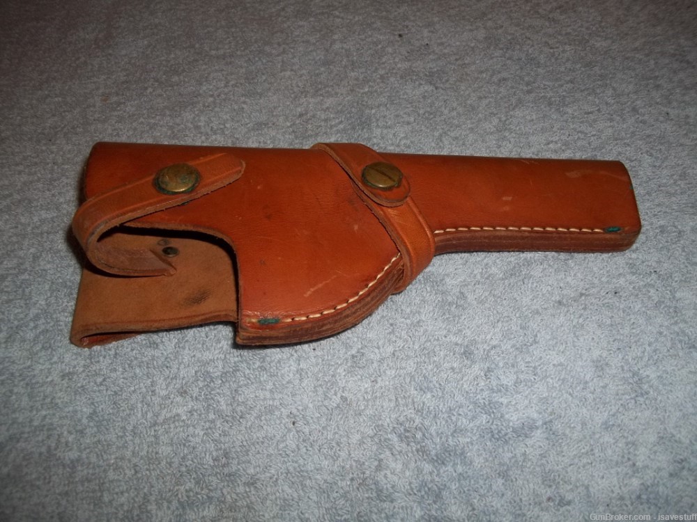 Vintage Brauer Bros. Right Hand OWB Holster German Luger Colt Woodsman-img-3