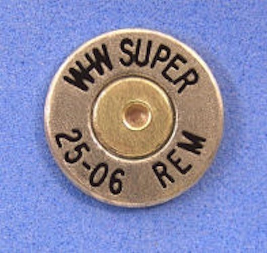 Winchester W-W SUPER 25-06 REM Nike Cartridge Hat Pin  Tie Tac  Ammo Bullet-img-0