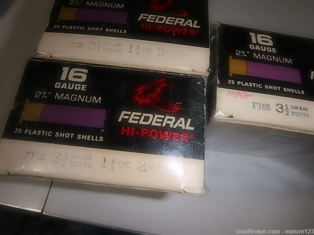 3 FULL FEDERAL 16 GA MAGNUM DUCK BOXES 2 SHOT AND A 6 SHOT ALL MAGS-img-1
