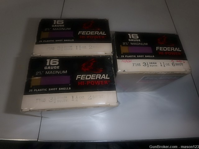 3 FULL FEDERAL 16 GA MAGNUM DUCK BOXES 2 SHOT AND A 6 SHOT ALL MAGS-img-0