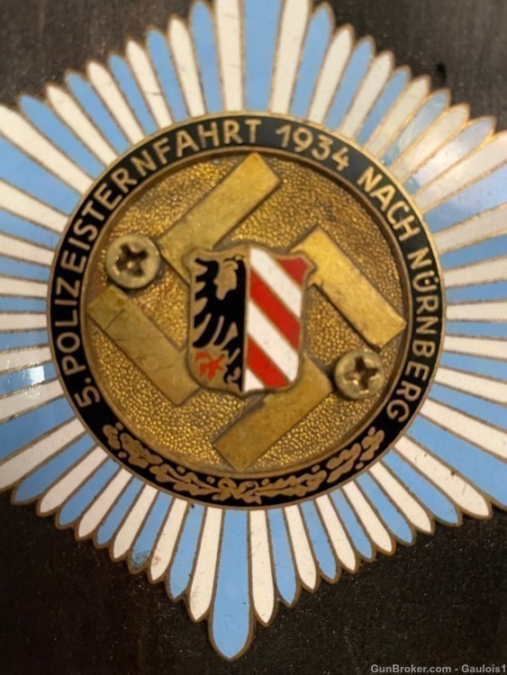 WW2, German, Original 1934 Austrian Police Plaque-img-0