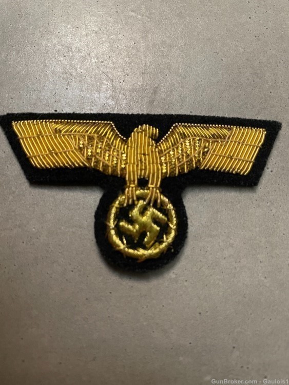 WW2, German, Officer Crusher’s Hat Eagle. -img-0