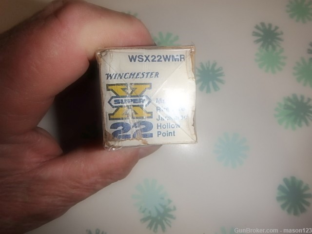 FULL OLDER 50 RD BOX WINCHESTER 22 MAG AMMO SUPER-YELLOW X HP's-img-3