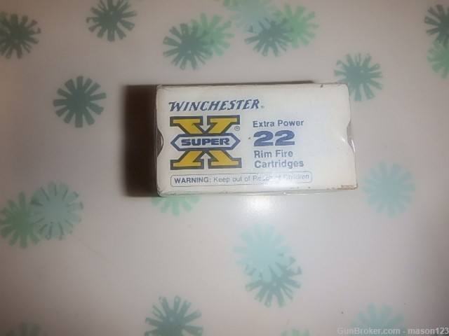 FULL OLDER 50 RD BOX WINCHESTER 22 MAG AMMO SUPER-YELLOW X HP's-img-0