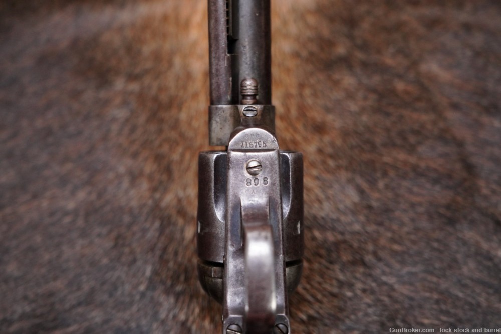 US Colt Model 1873 Single Action Army “Artillery” .45 Revolver 1885 Antique-img-8