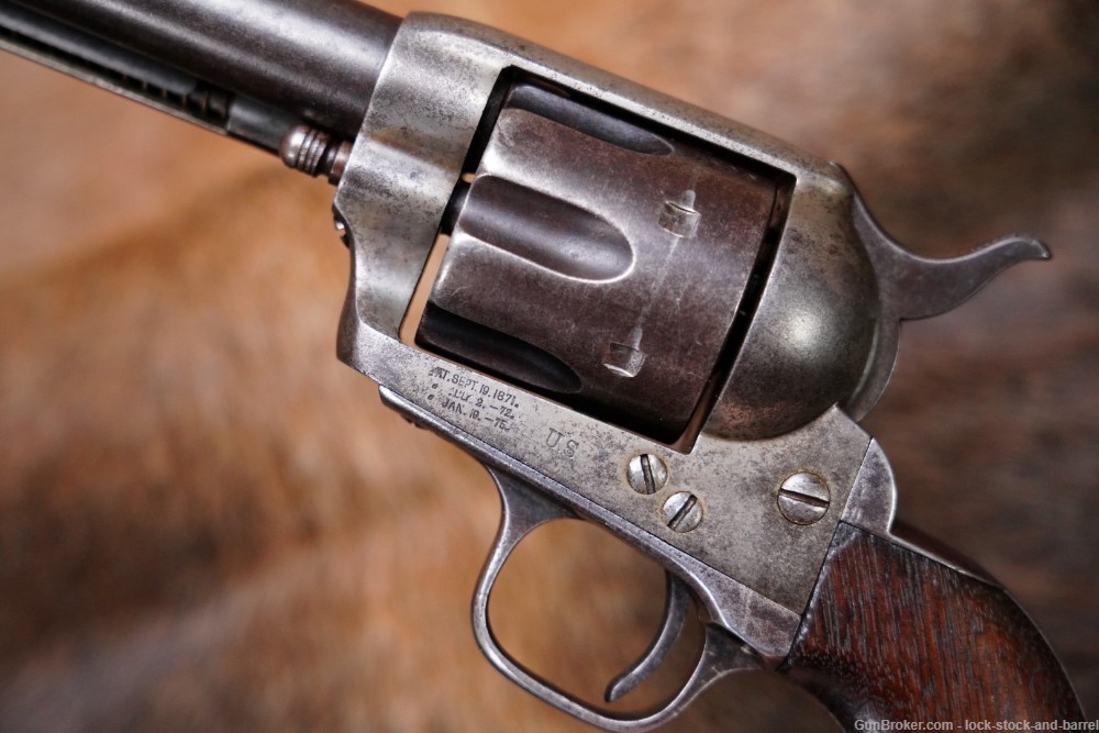 US Colt Model 1873 Single Action Army “Artillery” .45 Revolver 1885 Antique-img-10