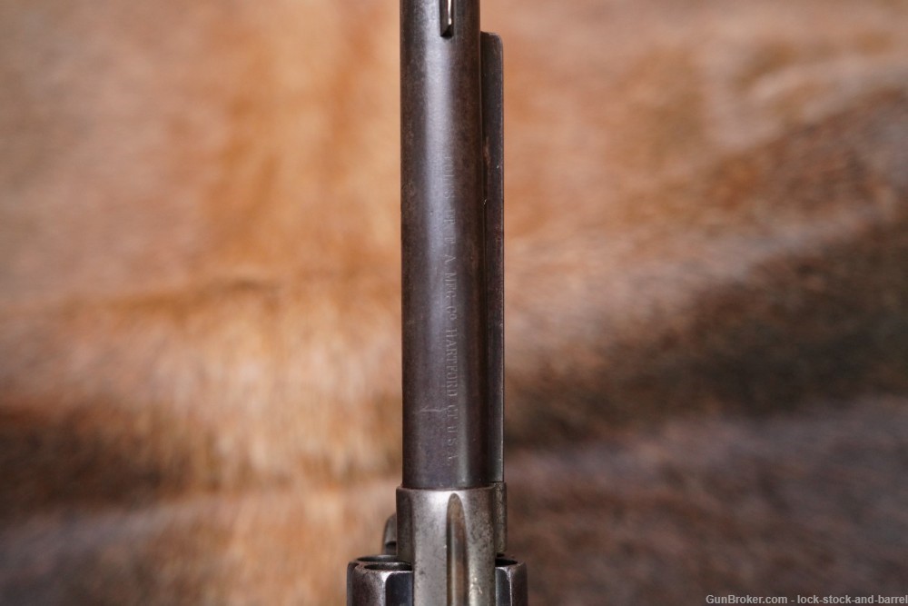 US Colt Model 1873 Single Action Army “Artillery” .45 Revolver 1885 Antique-img-9