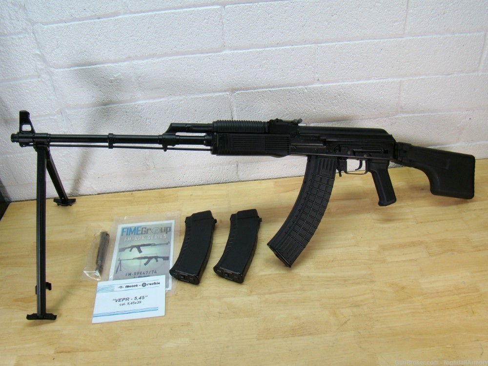 Molot VEPR RPK 23" AK74 rare Russian 5.45x39 AK 5.45 folding stk bipod 45rd-img-1
