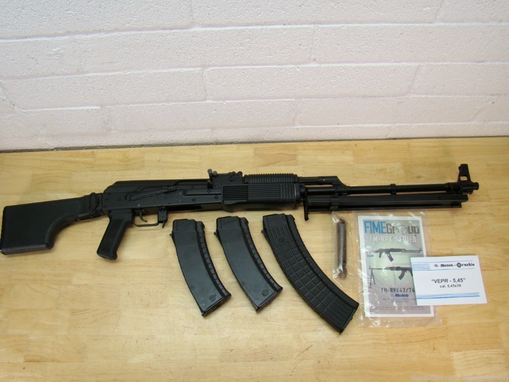 Molot VEPR RPK 23" AK74 rare Russian 5.45x39 AK 5.45 folding stk bipod 45rd-img-4