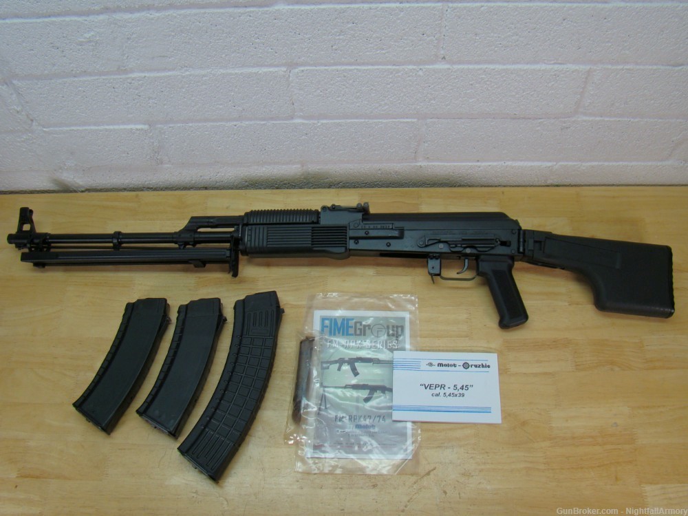 Molot VEPR RPK 23" AK74 rare Russian 5.45x39 AK 5.45 folding stk bipod 45rd-img-16