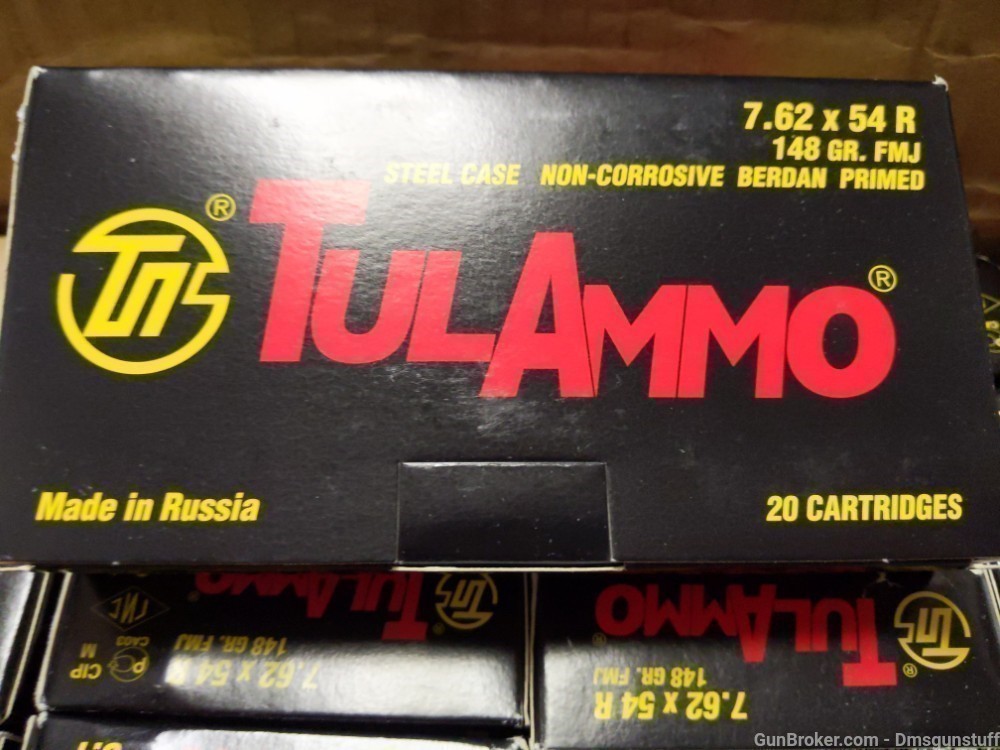 Tula 7.62x54R 148gr FMJ box of 20rds-img-0
