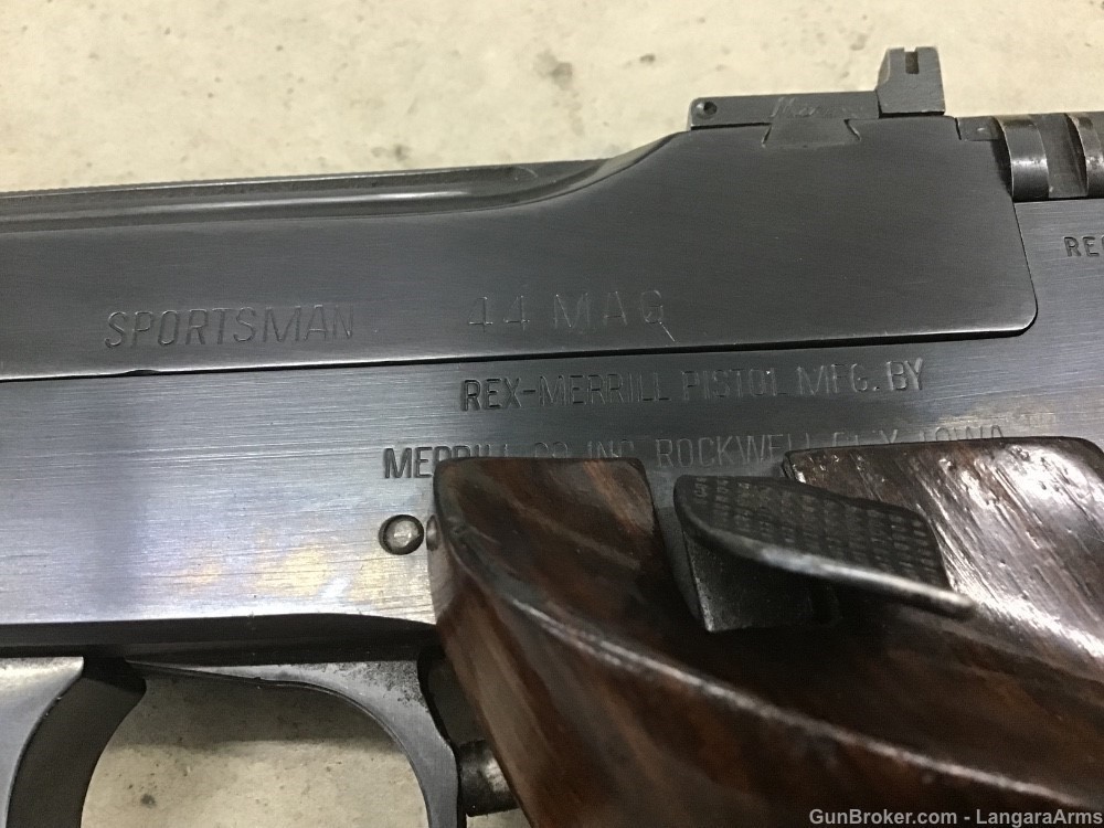 Scarce Rex-Merrill Single Shot Pistol .44 Magnum 12” Barrel -img-6