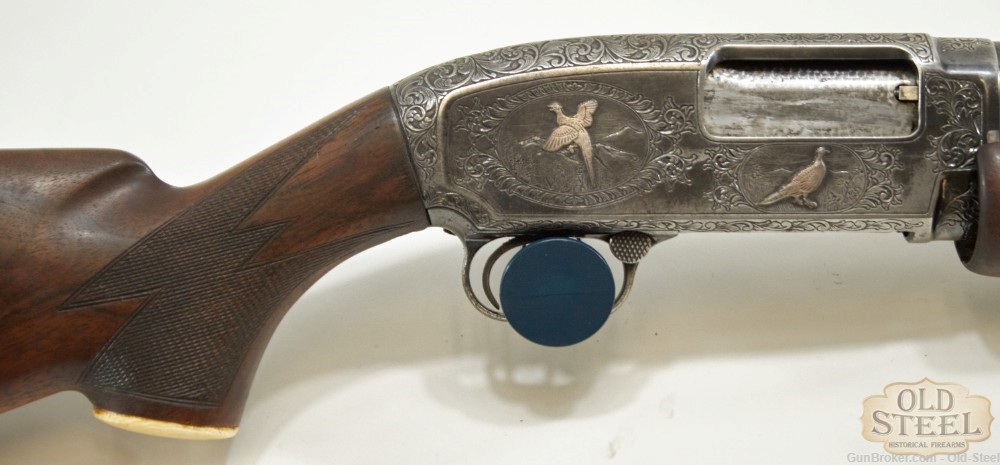 Winchester Model 12 Slam Fire Shotgun W/ Engravings MFG 1956 C&R-img-5