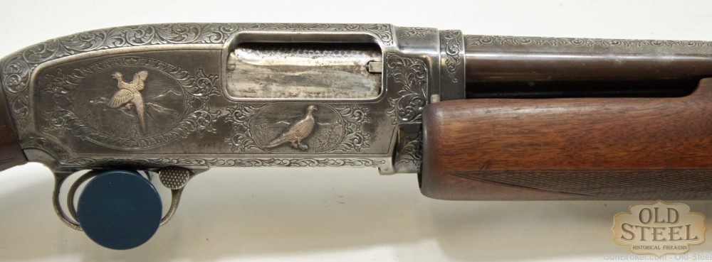 Winchester Model 12 Slam Fire Shotgun W/ Engravings MFG 1956 C&R-img-6