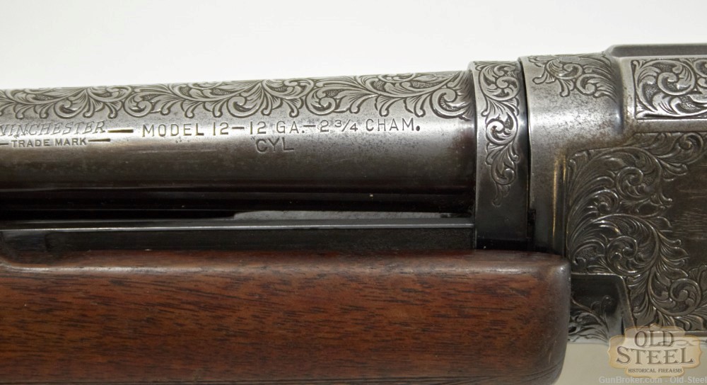 Winchester Model 12 Slam Fire Shotgun W/ Engravings MFG 1956 C&R-img-26