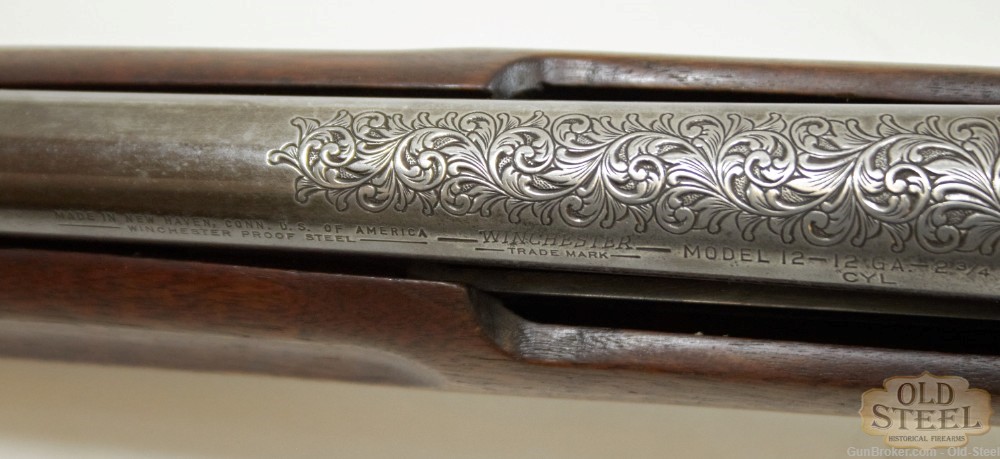 Winchester Model 12 Slam Fire Shotgun W/ Engravings MFG 1956 C&R-img-28