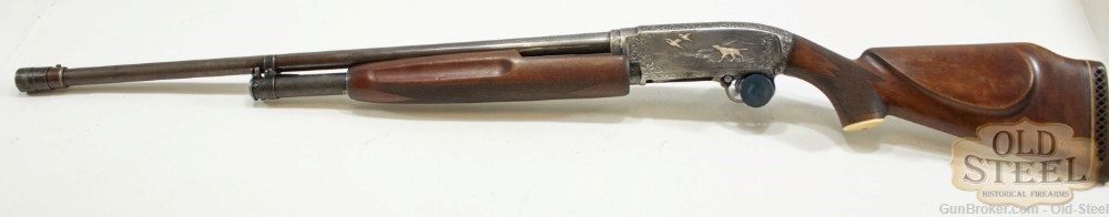 Winchester Model 12 Slam Fire Shotgun W/ Engravings MFG 1956 C&R-img-12