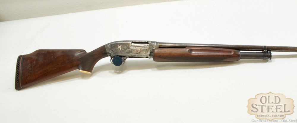 Winchester Model 12 Slam Fire Shotgun W/ Engravings MFG 1956 C&R-img-0