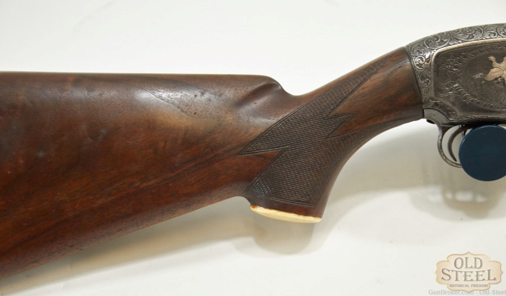 Winchester Model 12 Slam Fire Shotgun W/ Engravings MFG 1956 C&R-img-4
