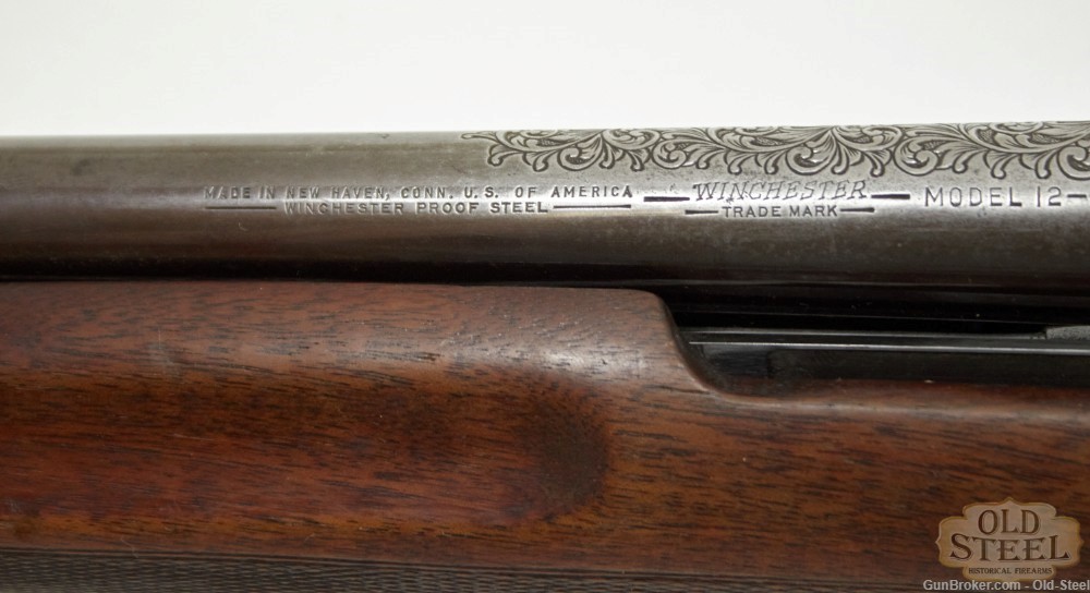 Winchester Model 12 Slam Fire Shotgun W/ Engravings MFG 1956 C&R-img-27