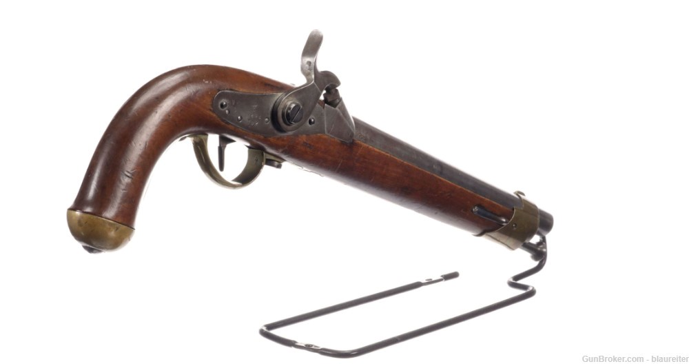 Rare Danish Percussion 1846 Artillery Pistol Antique-img-5