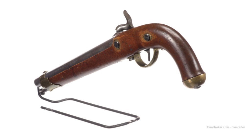 Rare Danish Percussion 1846 Artillery Pistol Antique-img-2