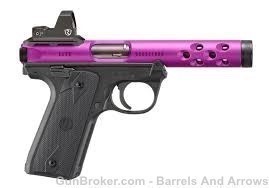 RUGER MARK IV 22/45 LITE 22 LR PURPLE with Optic -img-0