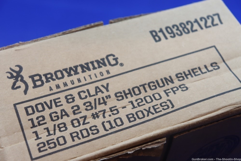 Browning AMMO 12GA Shotgun Ammunition 250RD Case 7.5 Shot 1200FPS 1-1/8OZ-img-8