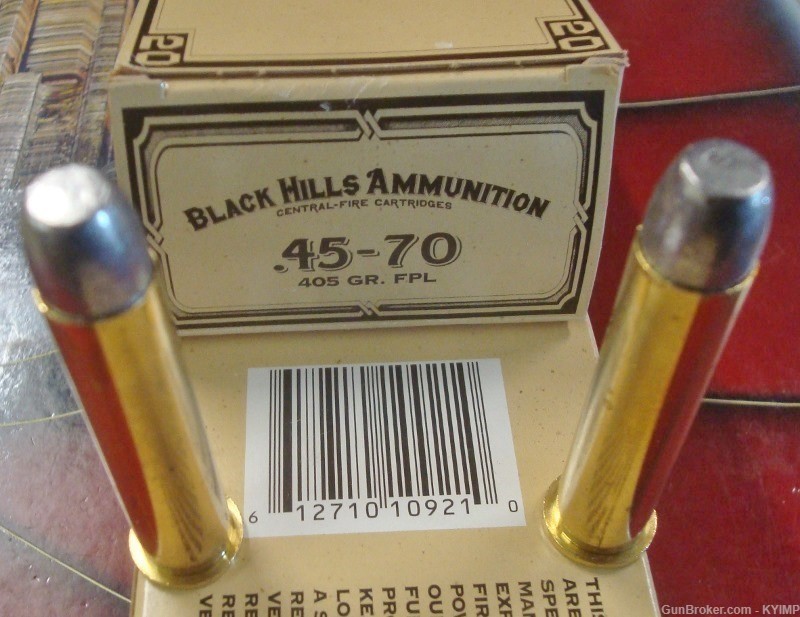 100 BLACK HILLS .45-70 405 grain FPL NEW brass cased ammunition-img-0