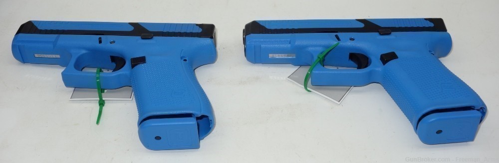2) Glock 19T GEN 5 Blue Trainers-Consec Serials-Sim 9MM-Night Sights-NIB-img-3